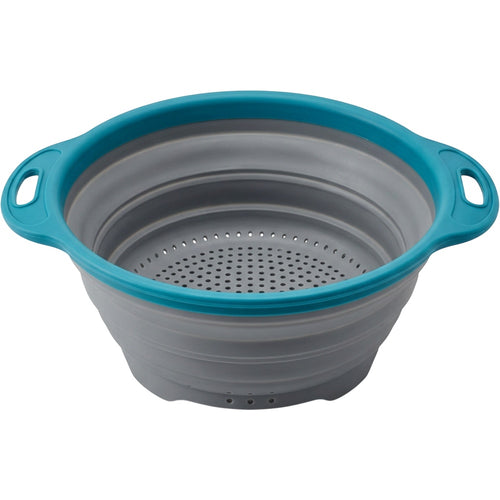 Selvag Collapsible Silicone Colander 2.5 L Gray and Teal - Product view