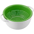 Selvag Wash and Drain Colander Bowl 3.2 L White and Green - Product view
